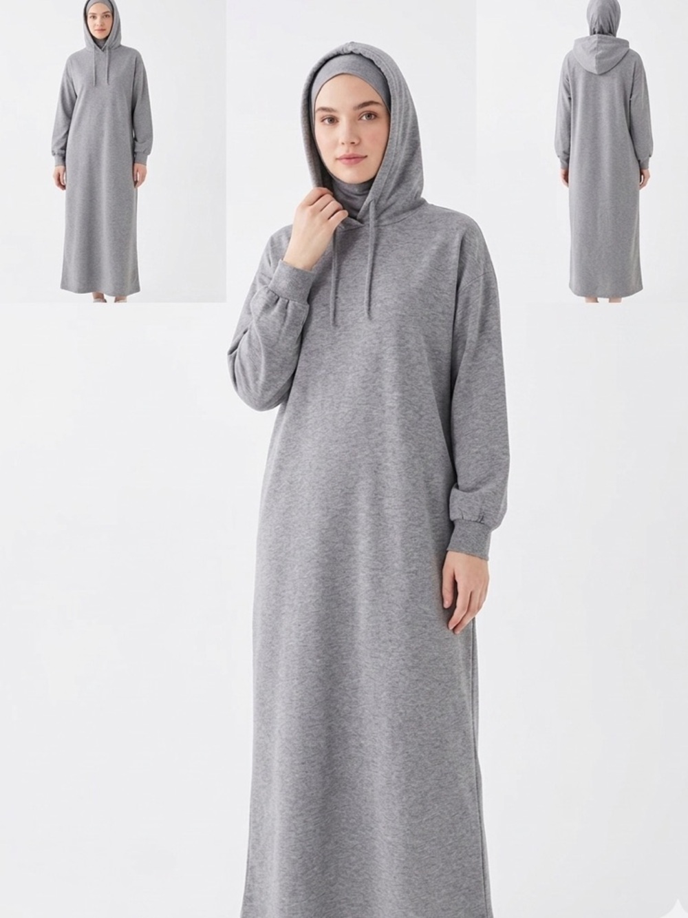 LC Waikiki long-sleeved hooded dress modest sweat dress size Small